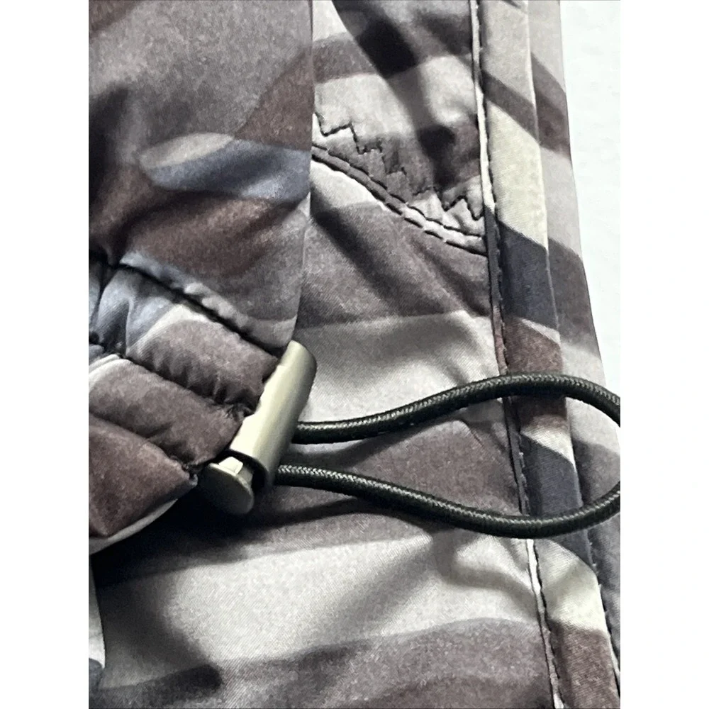 Elie Tahari Camo Puffer Quilted Vest Mock Collar Pockets Sz M Spring Evening - Picture 5 of 16